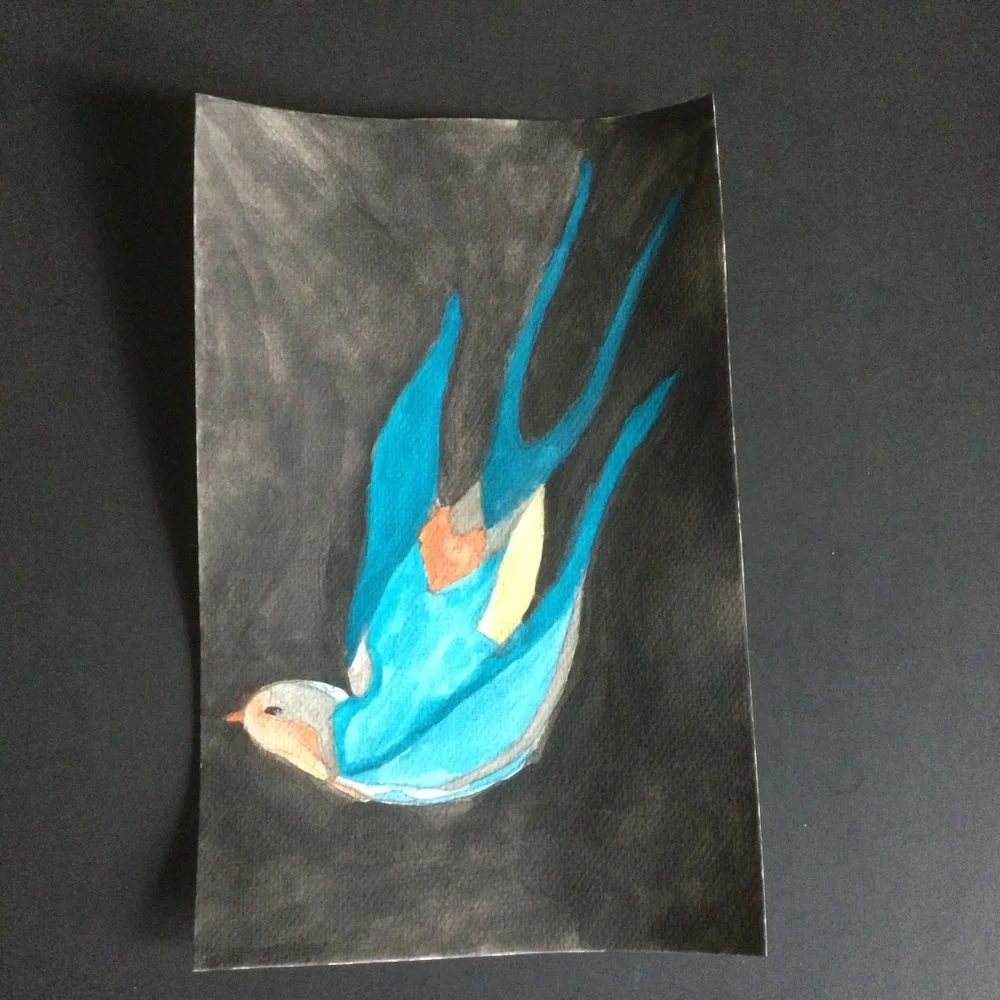 Original Watercolor Bird Painting - Picture 2 of 4